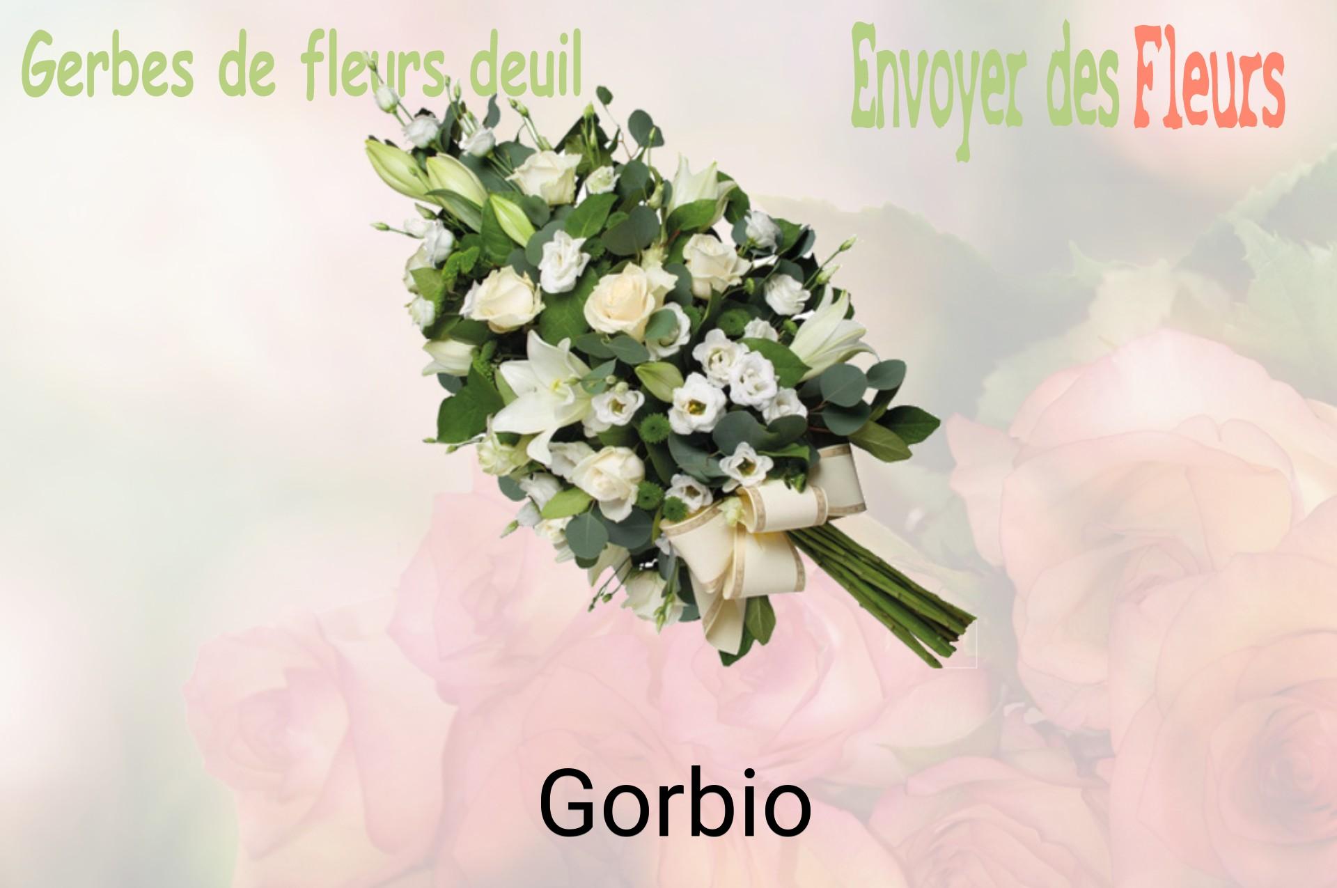 Gerbe de fleurs de deuil livrée à Gorbio